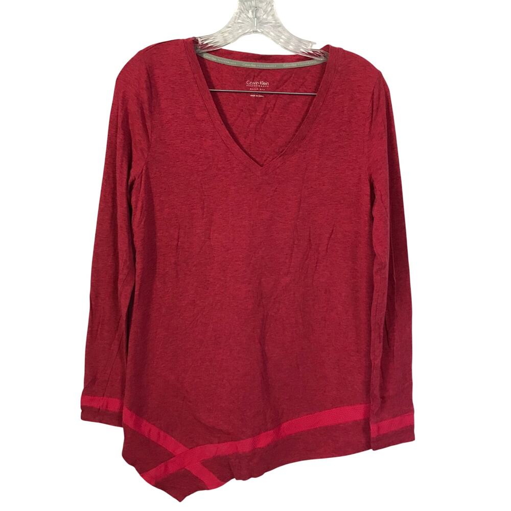 Calvin Klein Top Size Small Womens Athletic Performance Quick Dry Exercise Coral